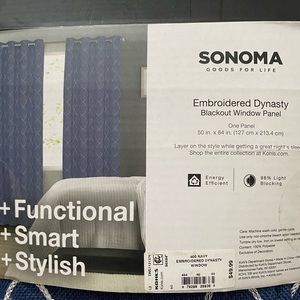 Navy blue curtain